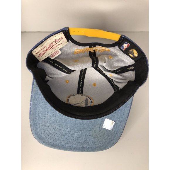 Golden State Warriors Mitchell & Ness Blue Snapback Hat - Picture 7 of 12